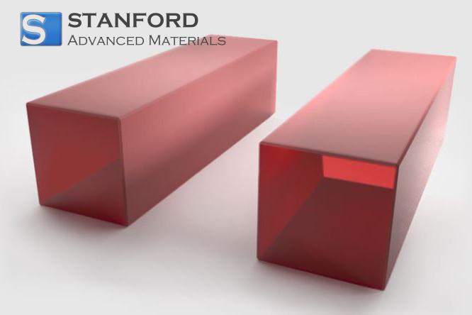 Ti:Sapphire (Titanium-doped Sapphire Crystal) 3 x 3 x 10 mm, Double-sided Polishing