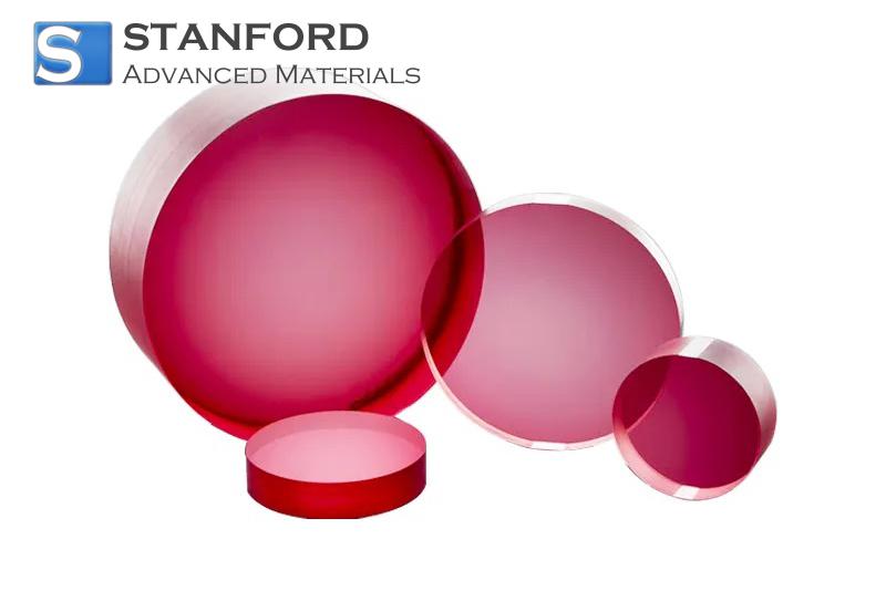 Ti:Sapphire (Titanium-doped Sapphire Crystal) Circular, AR Coating